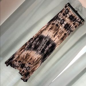 Tie dye maxi skirt